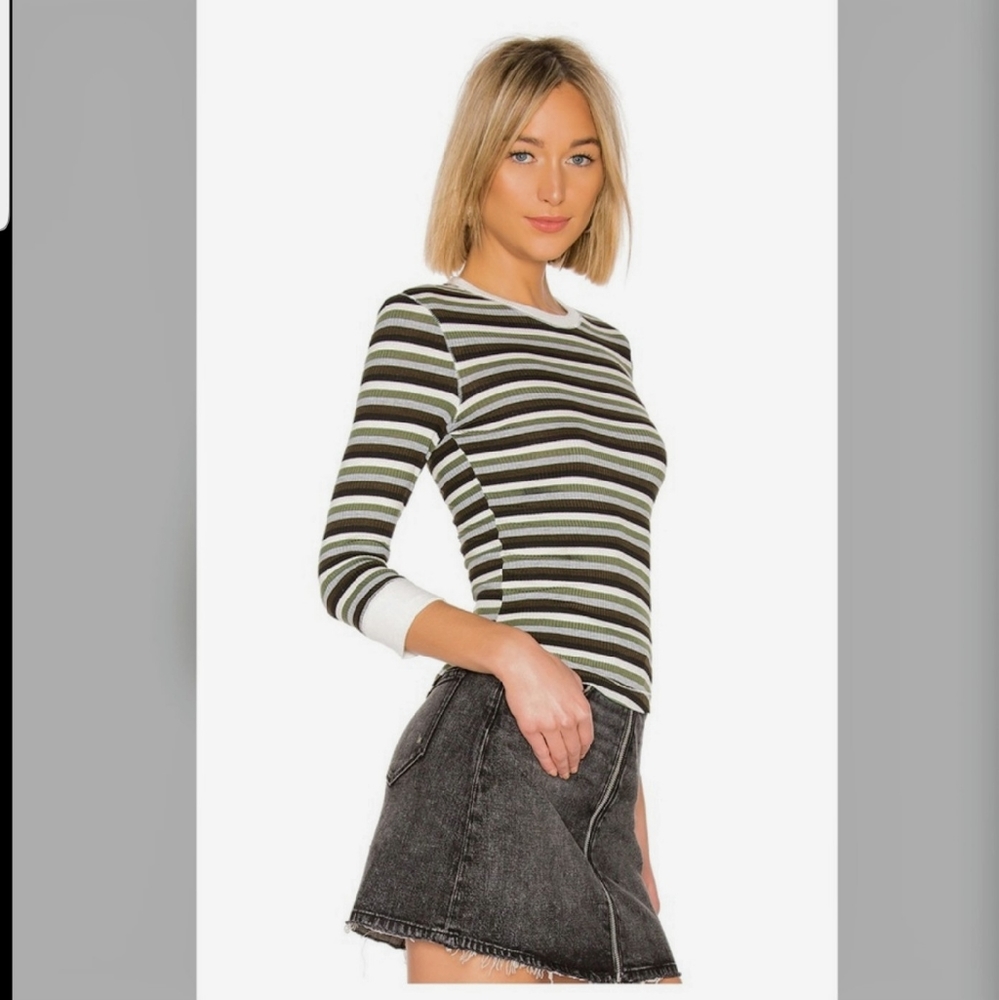 Free People "Good On You Army" 3/4 Sleeve … - Picture 4 of 7